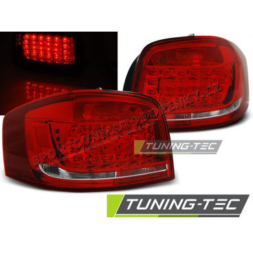 Audi A3 2008-12 zadné lampy red white LED (LDAUB6)