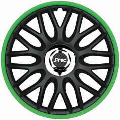 Kryty kolies ORDEN black green 13-16 (sada 4 ks)