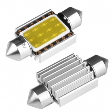 1 EXTRA COB LED žiarovky sulfit biele 36 mm s odporom CANBUS 2 ks